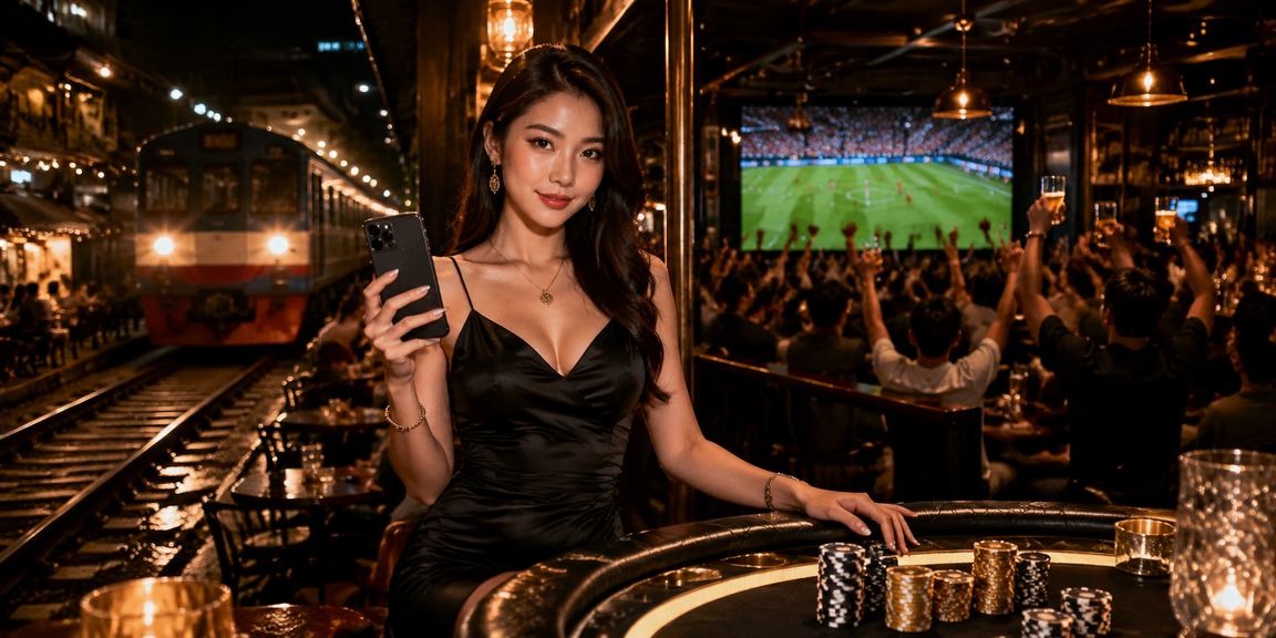 Không gian cá cược thể thao Việt Nam với màn hình và điện thoại